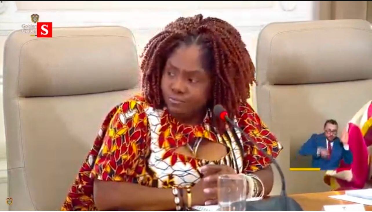 Francia Márquez durante el consejo de ministros del 4 de febrero de 2025.