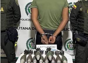 La Policía reportó la captura de un soldado profesional que llevaba al menos 10 granadas de mortero, con destino, al parecer, al Clan del Golfo.