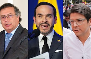 Gustavo Petro, Abelardo De La Espriella y Miguel Uribe Turbay.
