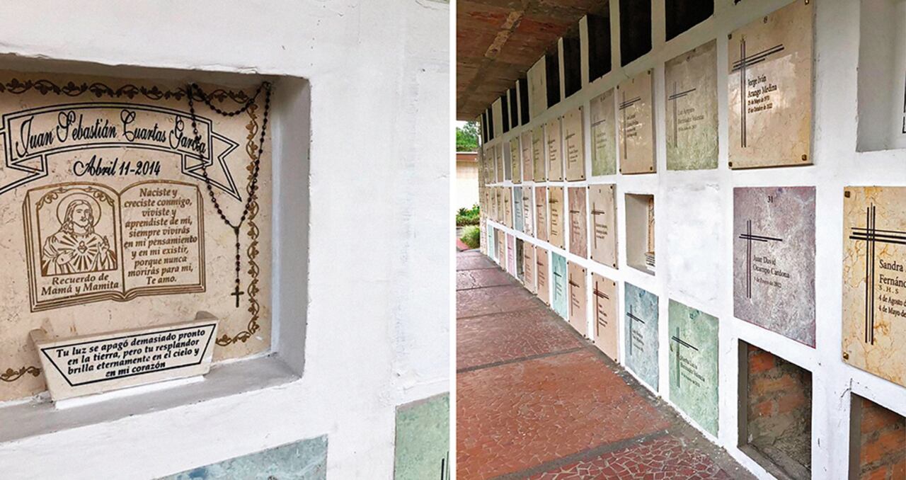 Esta era la tumba de Júnior Alexánder en el cementerio de Envigado. De este lugar fue extraído el cadáver y su paradero es un misterio.