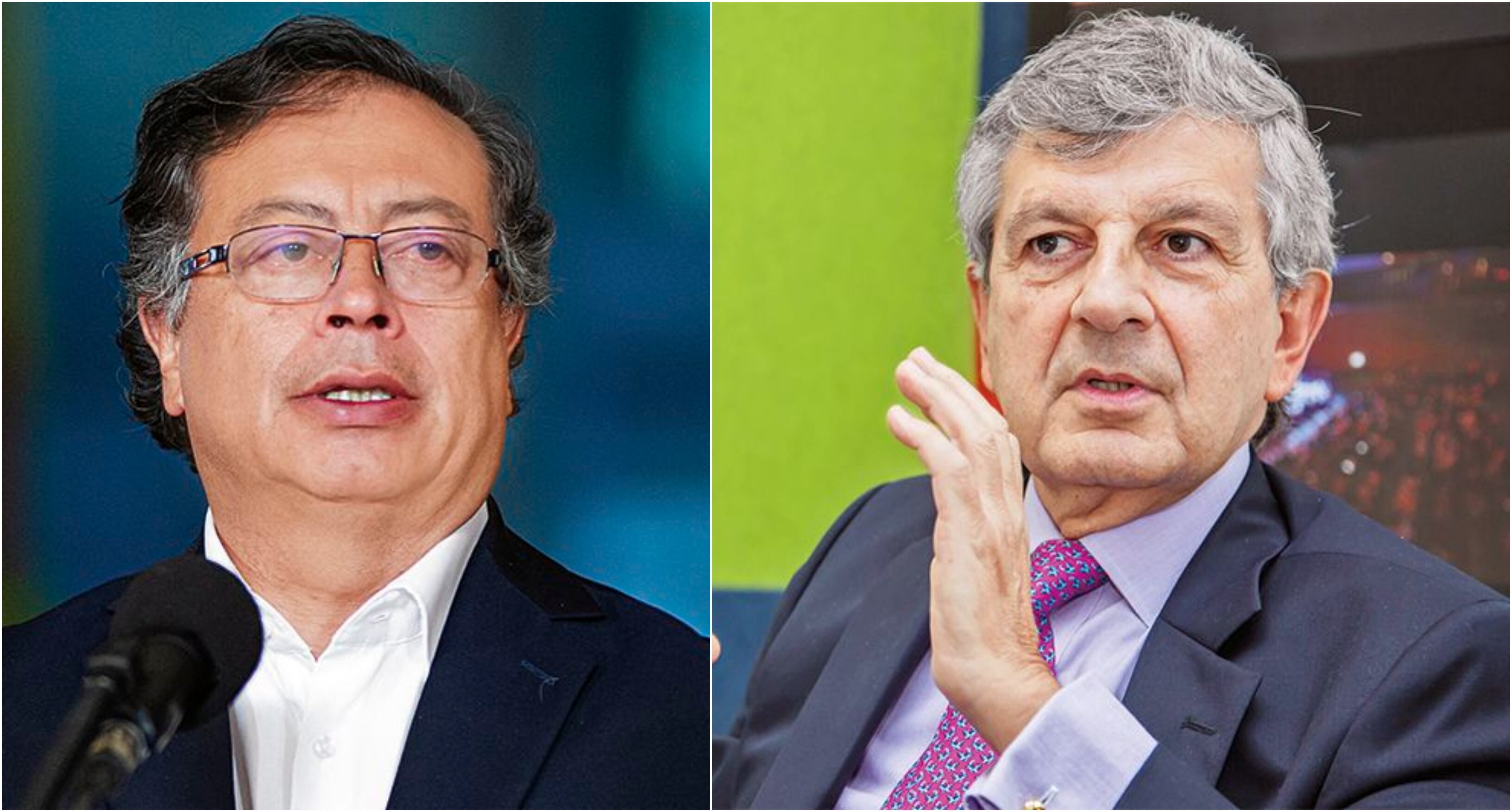 Presidente Gustavo Petro y el presidente de la CCI, Juan Martín Caicedo