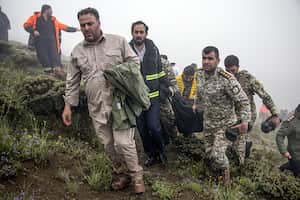 Cuerpo de rescate del Presidente Ebrahim Raisi  (Photo by Azin Haghighi / Moj News Agency/Anadolu via Getty Images)
