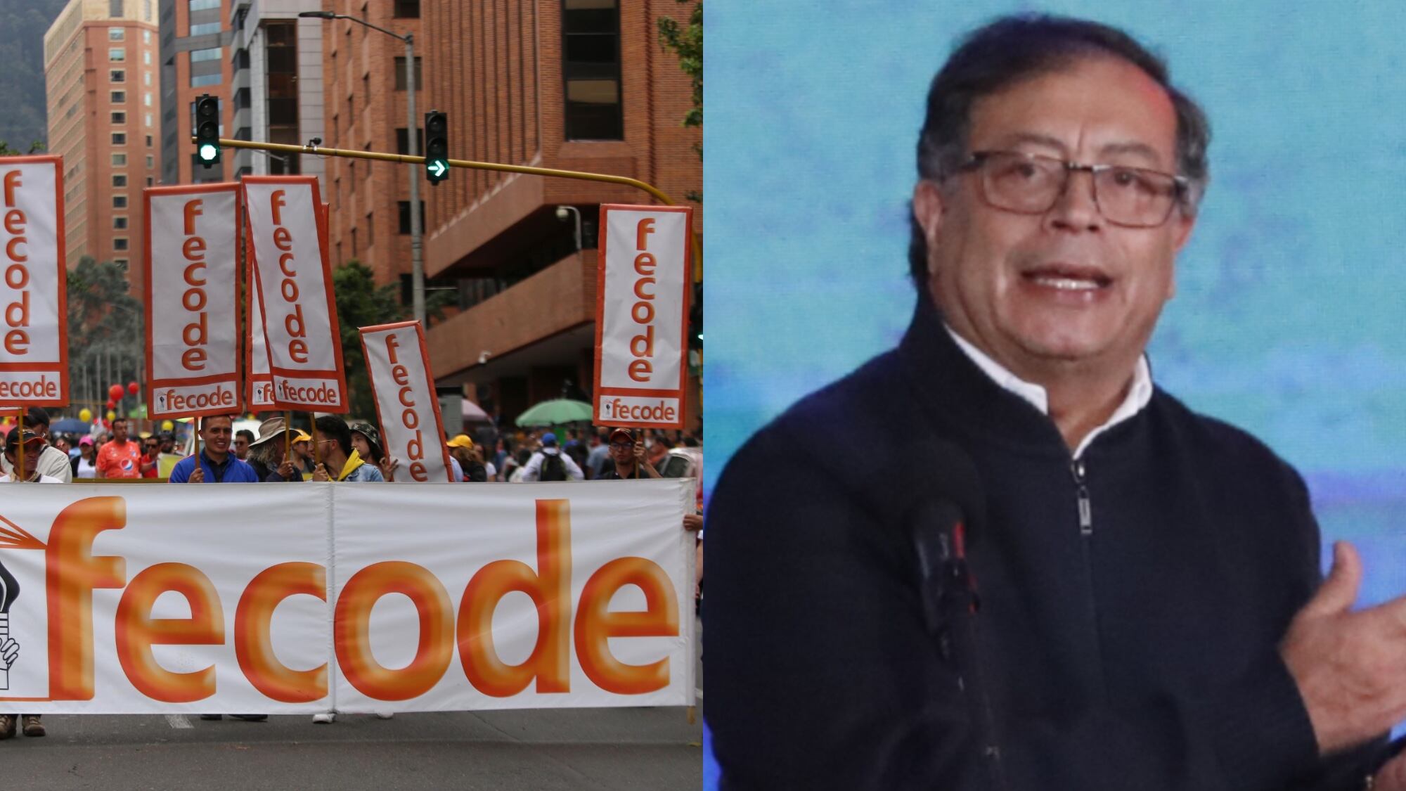 Fecode y el presidente Gustavo Petro.
