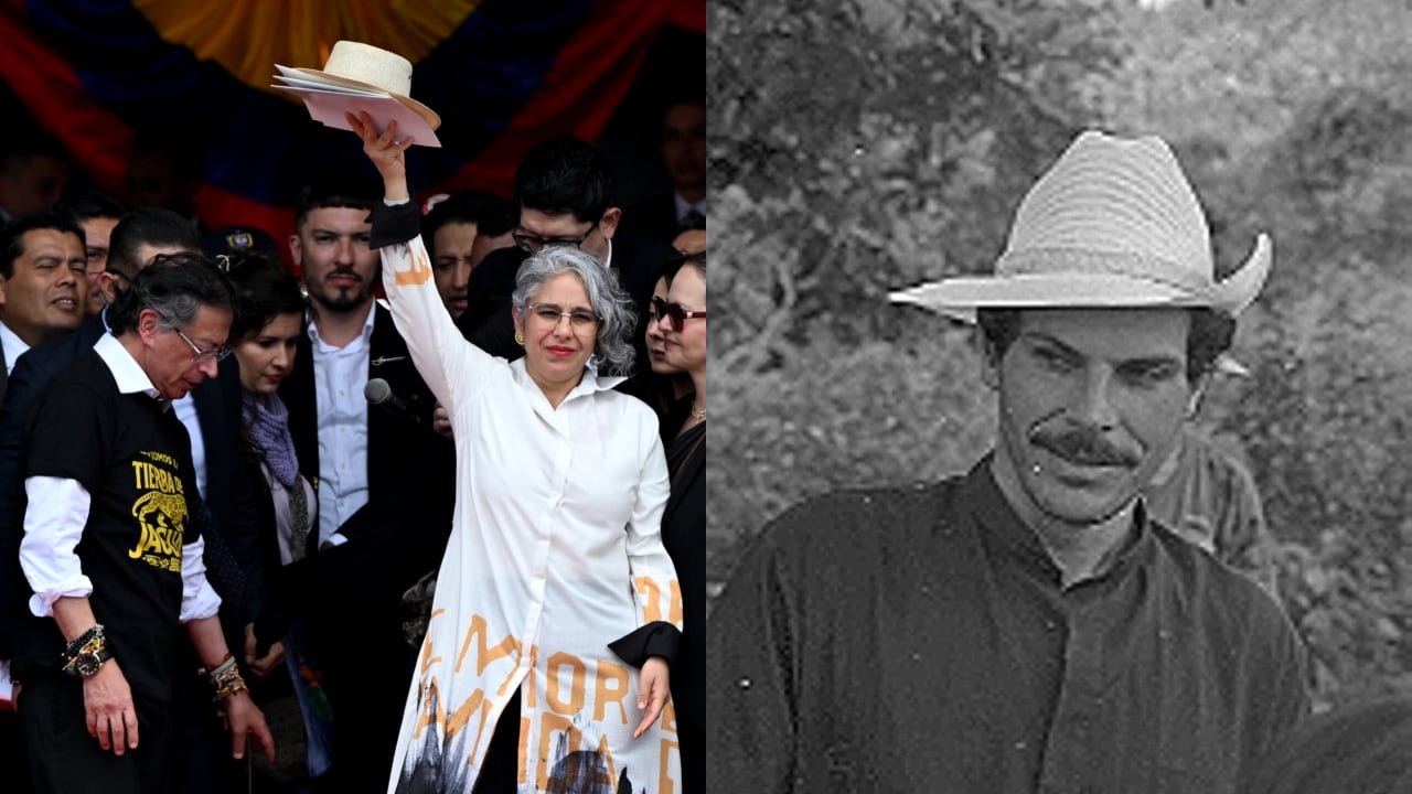 El presidente Gustavo Petro le entregó a María José Pizarro el sombrero de su padre, Carlos Pizarro, durante los actos del 20 de julio.