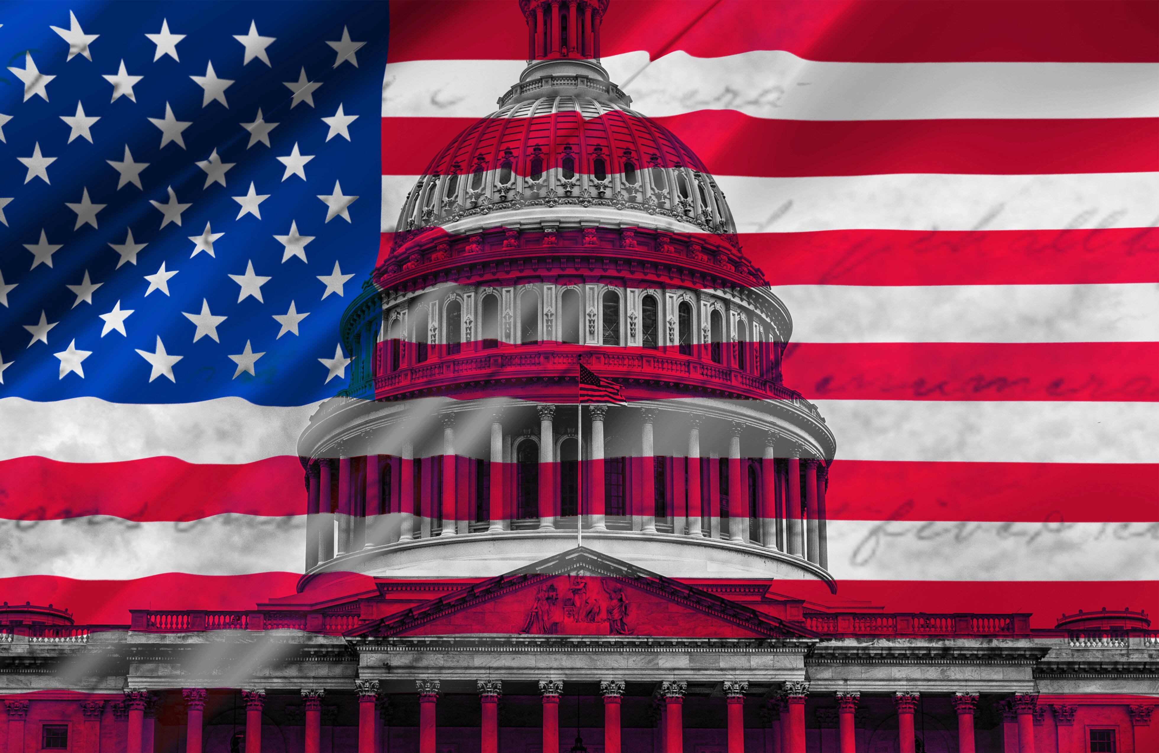 Banderas de Estados Unidos a media asta, en señal de duelo oficial ordenado por autoridades estatales