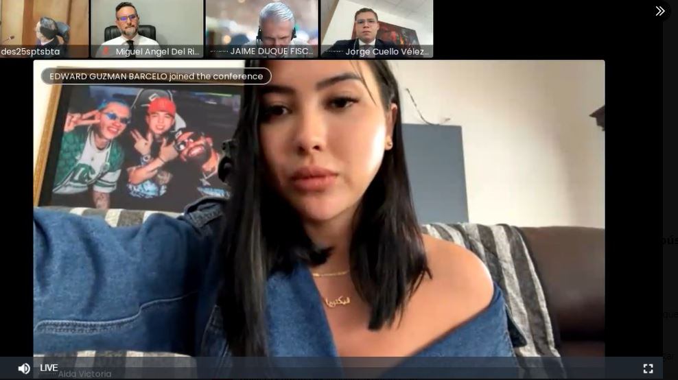 Aida Victoria Merlano en la audiencia donde se ratificó su condena