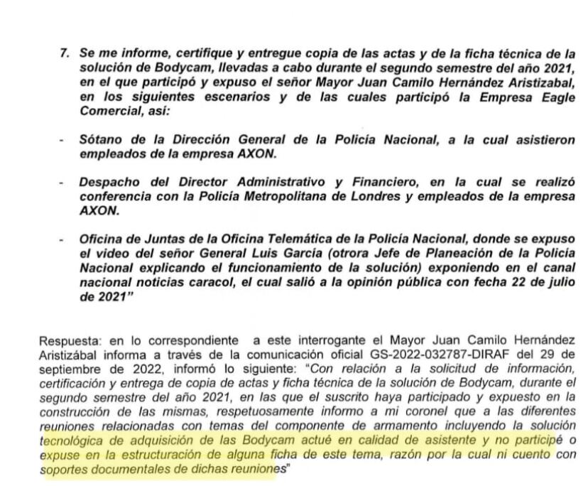 SEMANA conoció nuevas pruebas que demostrarían la presunta injerencia de altos mandos de la Policía en un multimillonario proyecto para dotar de bodycams a los uniformados de la institución.
