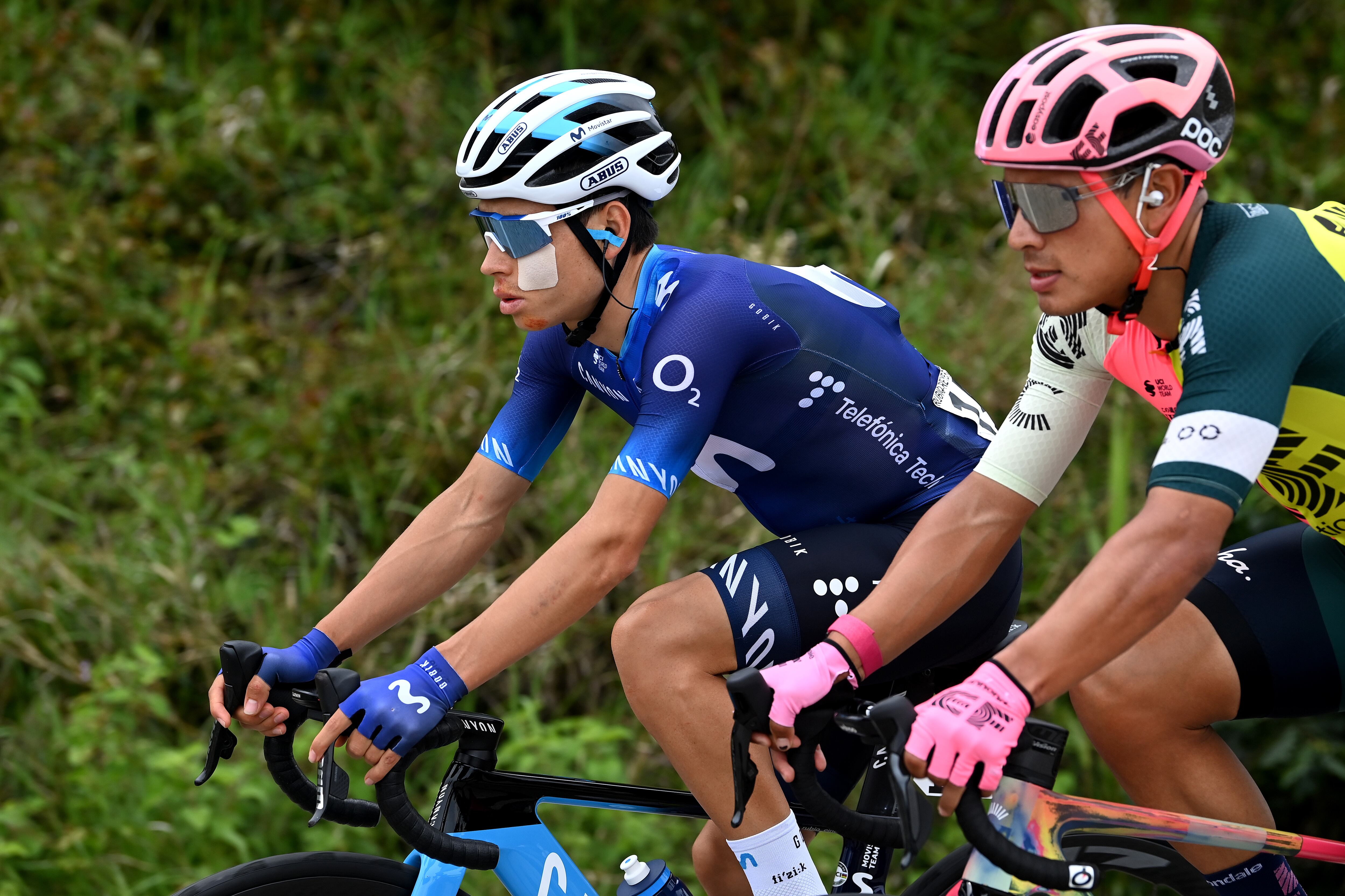 MELFI, ITALY - MAY 08: Einer Augusto Rubio of Colombia and Movistar Team competes during the 106th Giro d'Italia 2023, Stage 3 a 213km stage from Vasto to Melfi 532m / #UCIWT / on May 08, 2023 in Melfi, Italy. (Photo by Tim de Waele/Getty Images)