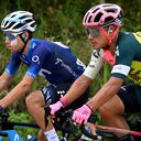 Einer Rubio durante los primeros kilómetros de la etapa 3