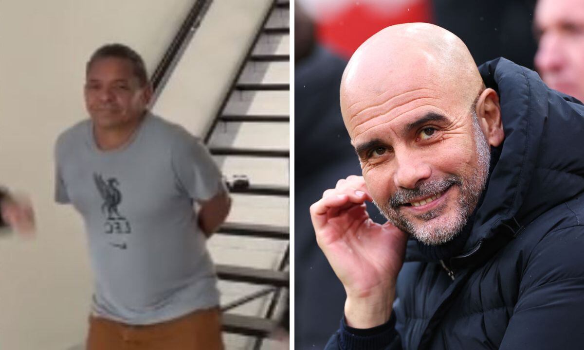 Desconocida foto entre Mane Díaz y Guardiola.