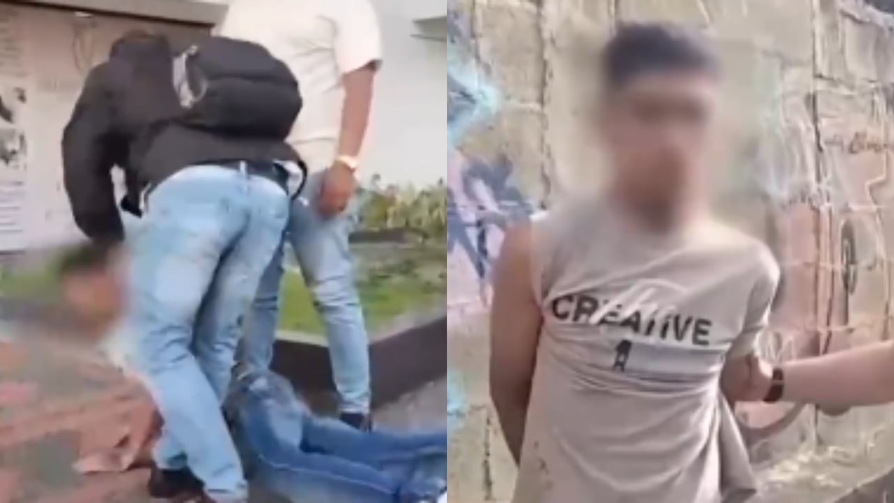 Este es el momento en el que detuvieron al joven.