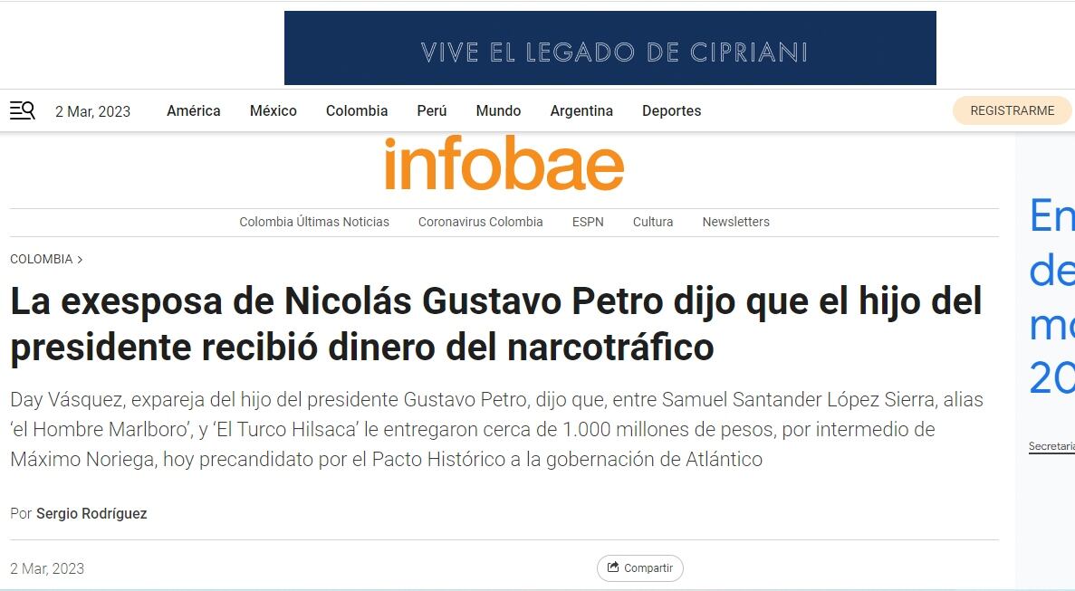 Captura de pantalla de Infobae