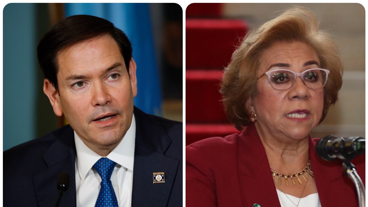 Marco Rubio y Rosa Villavicencio.