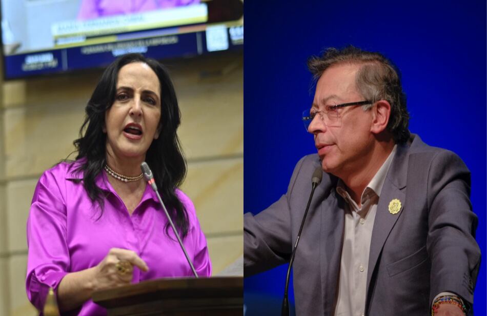 María Fernanda Cabal y Gustavo Petro.