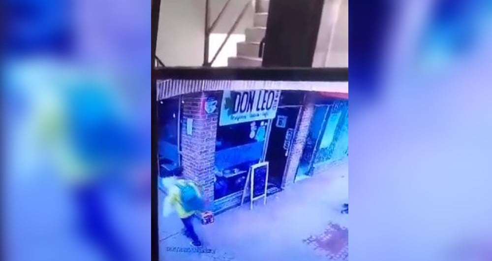 Este es el sujeto que abandonó la caja en Chapinero