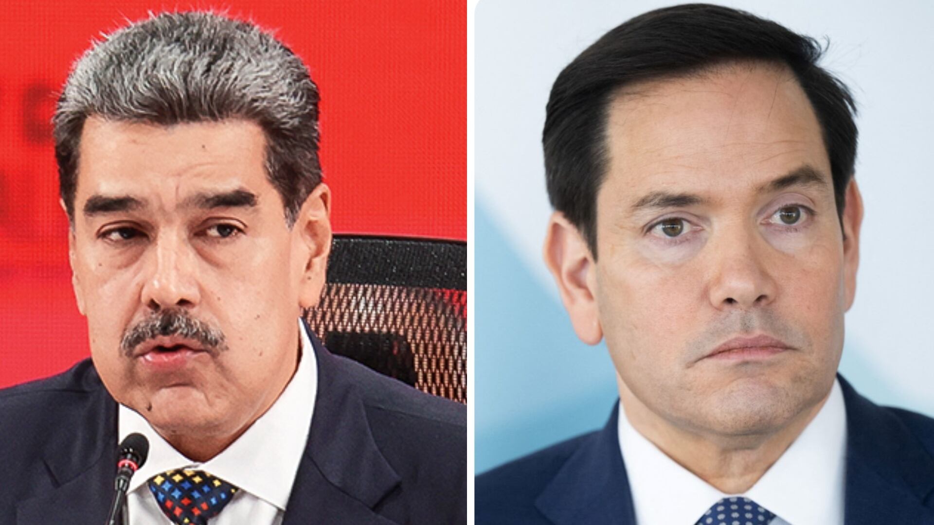 Nicolás Maduro y Marco Rubio