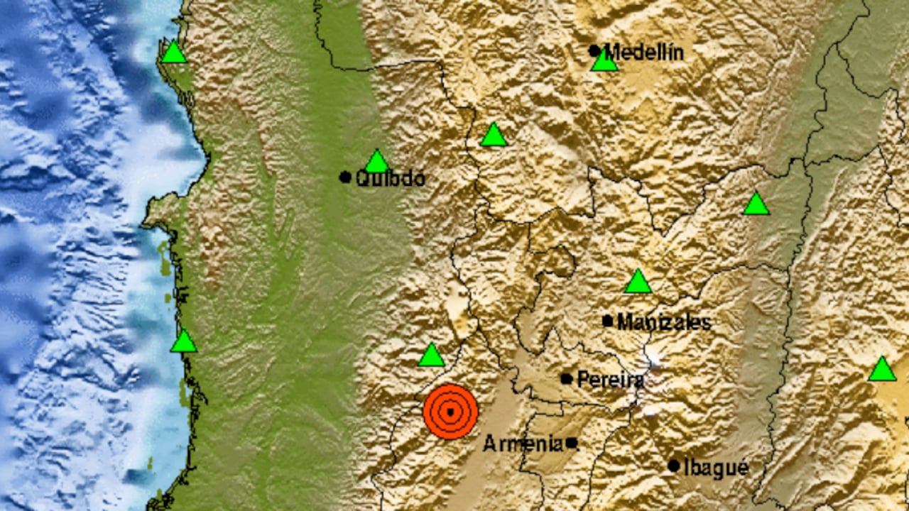 Registro del SGC sobre el temblor en Versalles.