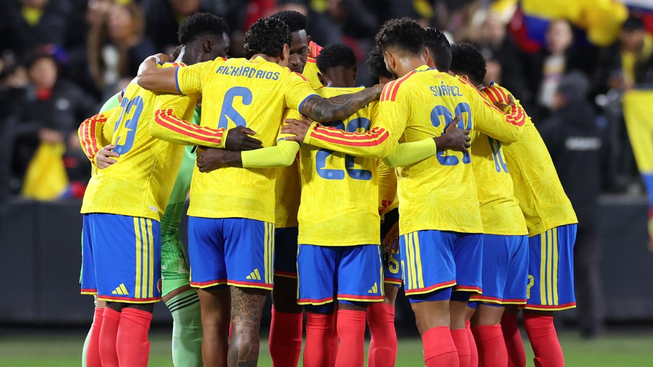 Selección Colombia en uno de sus últimos partidos, ante Australia, en 2025.