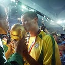 Rivaldo con Ronaldinho en el Mundial 2022