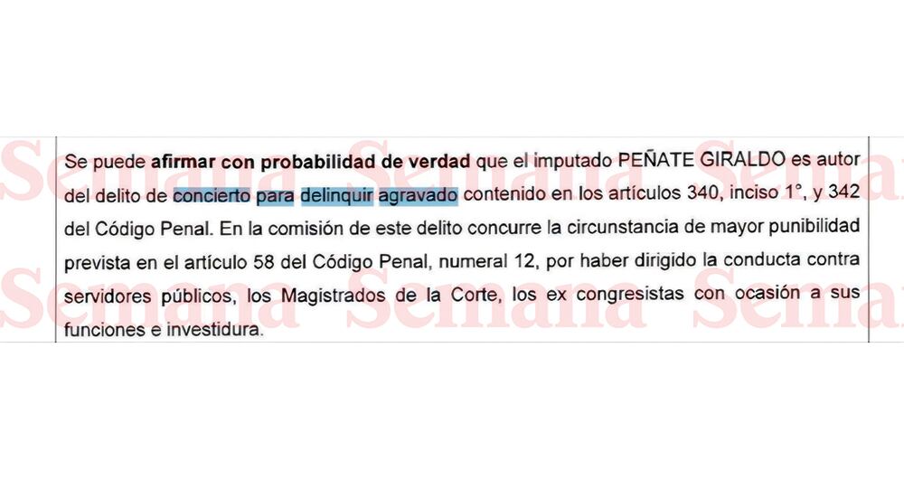 Peñate es autor de los delitos.