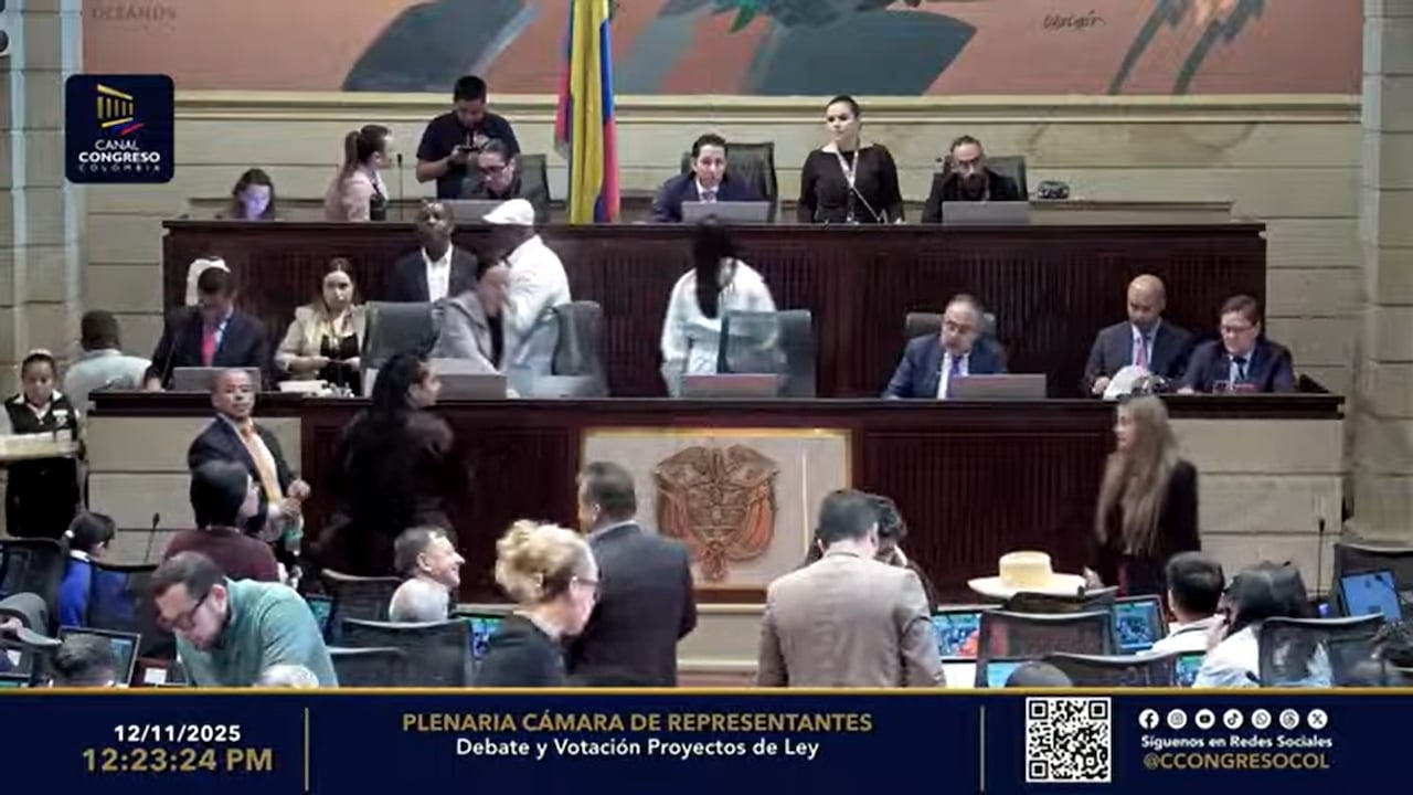 El presidente de la Cámara, Julián López, presidio la plenaria de la corporación este miércoles 12 de noviembre, a pesar de la advertencia de su partido, la U.