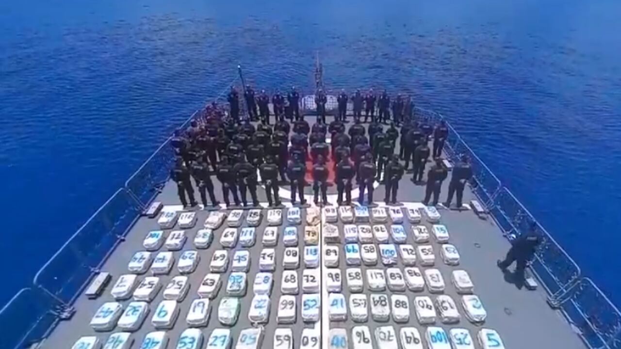 Cerca de tres mil toneladas de cocaína fueron incautadas en aguas de San Andrés.