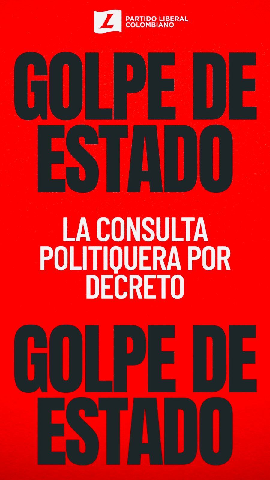 Imagen que promueve el Partido Liberal en redes sociales.