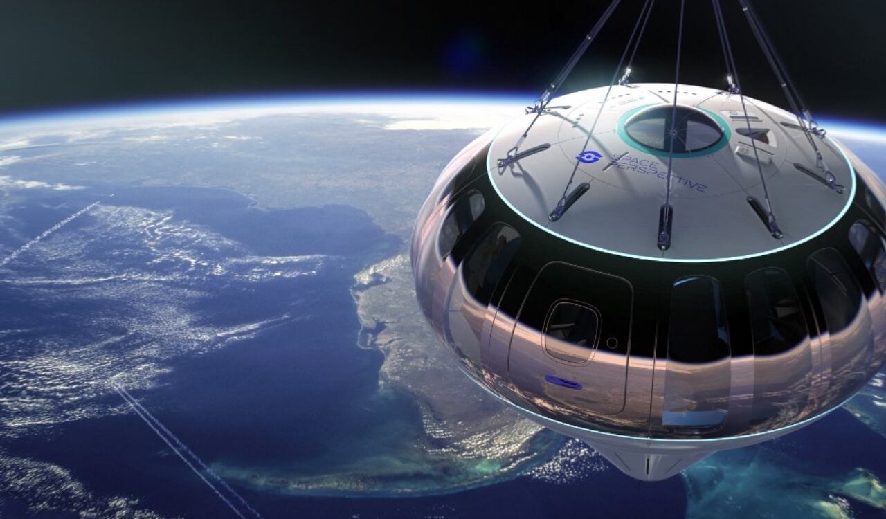 Así luce por fuera la cápsula Neptuno de la compañía Space Perspective para seguir haciendo crecer la industria del turismo espacial
