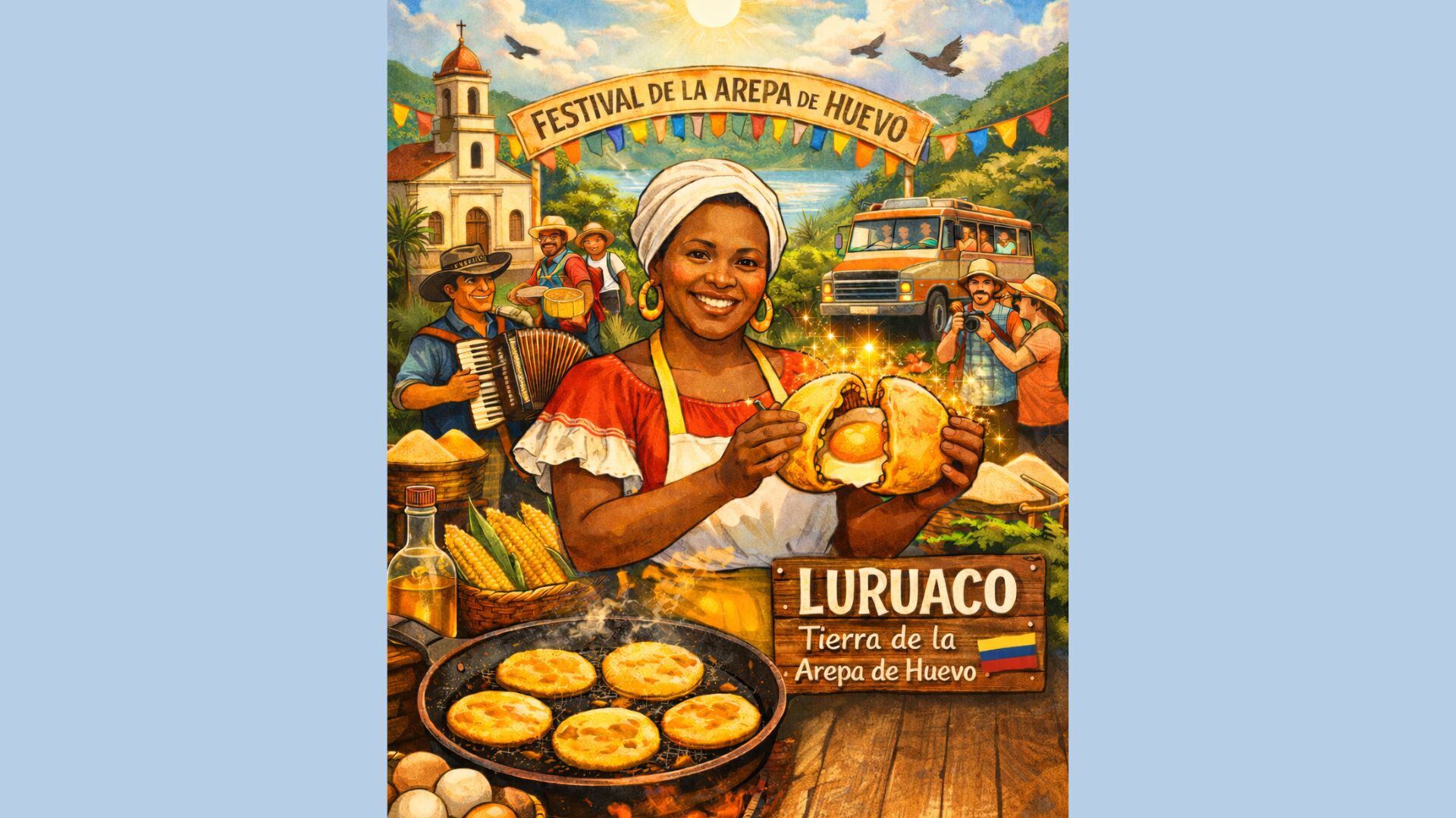 La arepa de huevo, tradición gastronómica de Luruaco, es uno de los sabores más representativos del Caribe colombiano.