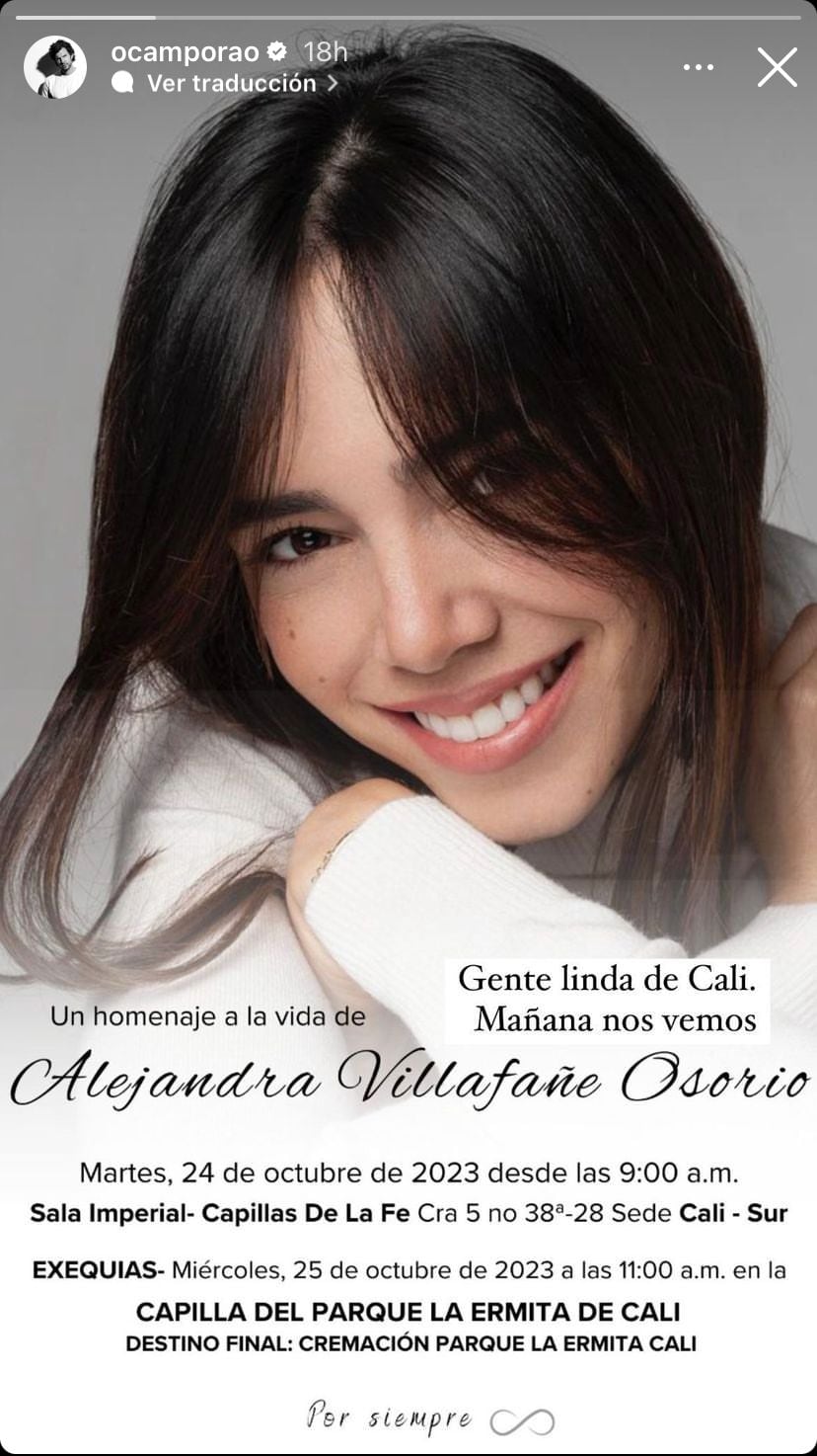 Raúl Ocampo exequias de Alejandra Villafañe