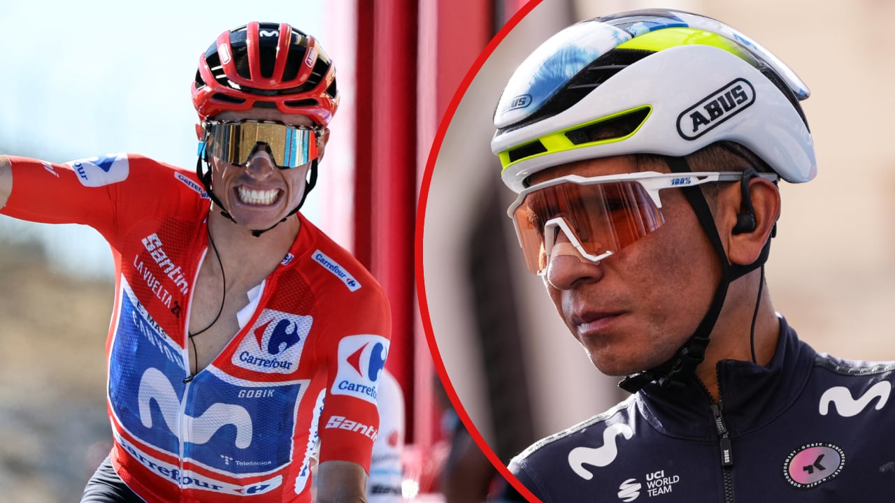 Nairo Quintana felicitó a Enric Mas por la victoria en Aitana y el liderato de la clasificación general