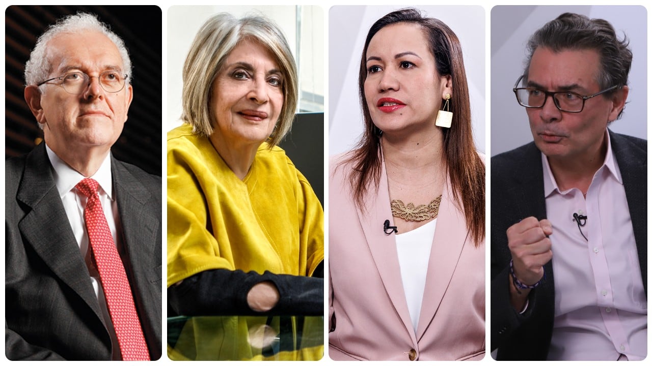 Los exministros del gobierno del presidente Gustavo Petro: José Antonio Ocampo, Cecilia López, Carolina Corcho y Alejandro Gaviria.