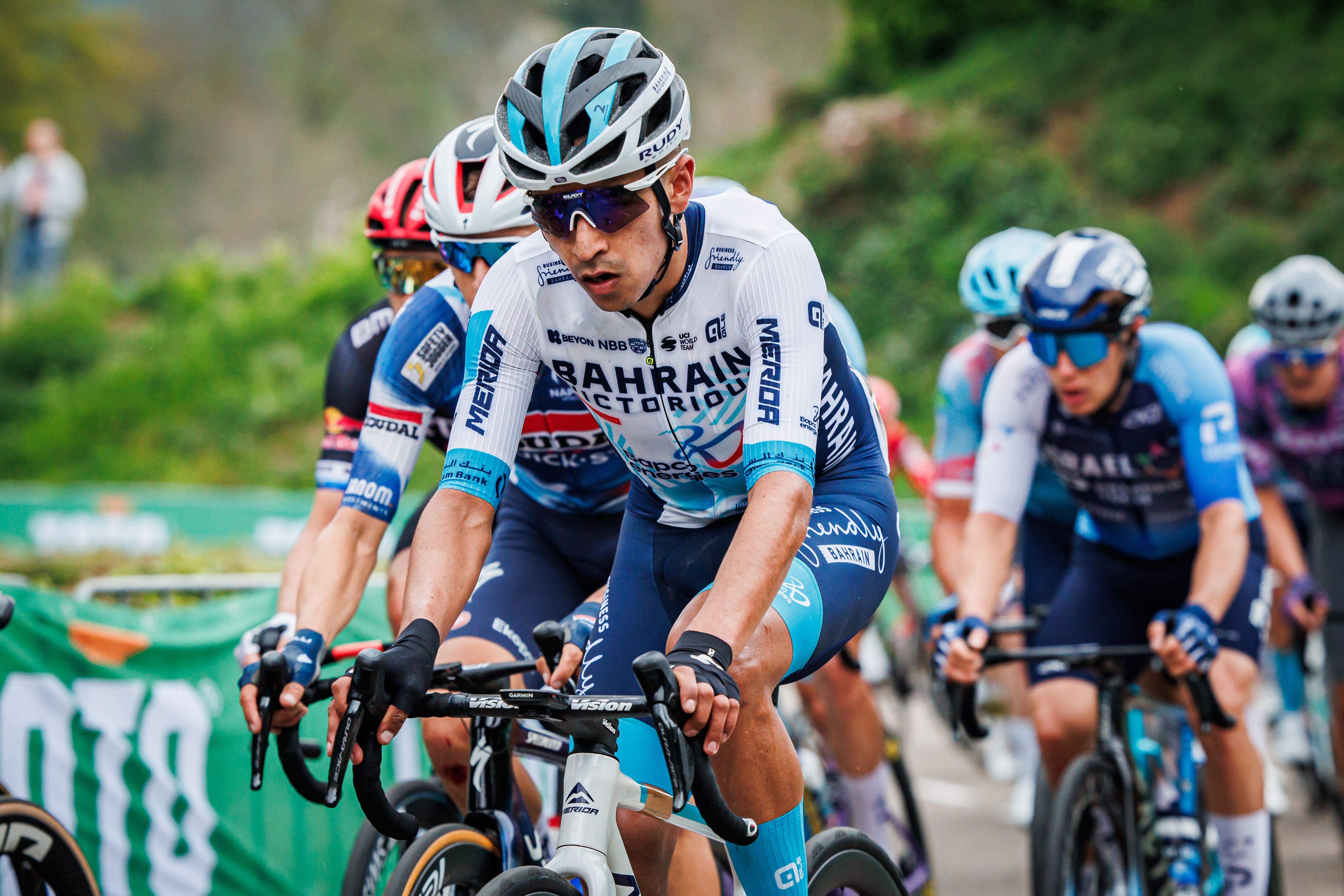 , NETHERLANDS - APRIL 20: Santiago Buitrago of Bahrain - Victorious of Colombia during the   Amstel Gold Race 205 Men's Elite on April 20, 2025 (Photo by Pim Waslander/Soccrates/Getty Images)