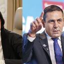 Exministra de Ambiente, Susana Muhamad, y el gobernador de Santander, Juvenal Díaz.