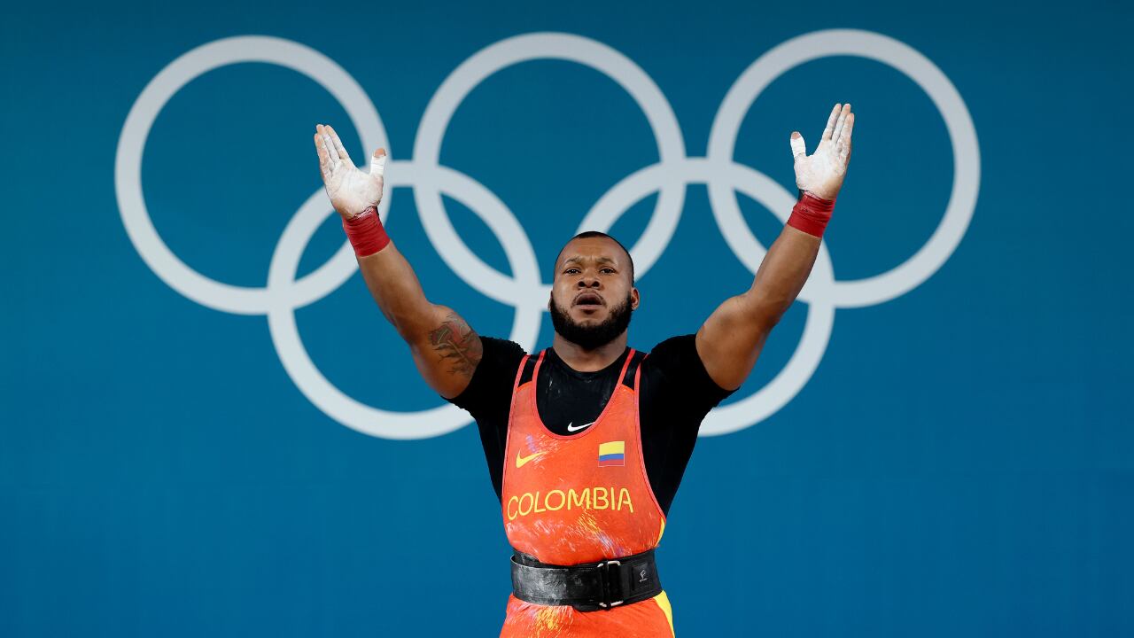 Yeison López, pesista de Colombia en los Juegos Olímpicos París 2024.