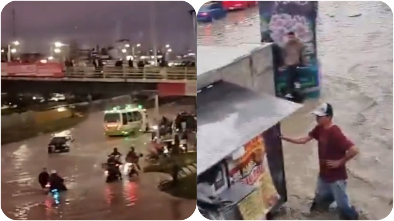 Inundaciones en Soacha persisten desde la tarde.