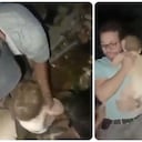 Video registra el rescate de un lactante y dos caninos sepultados tras el colapso de estructuras por sismos en Venezuela.