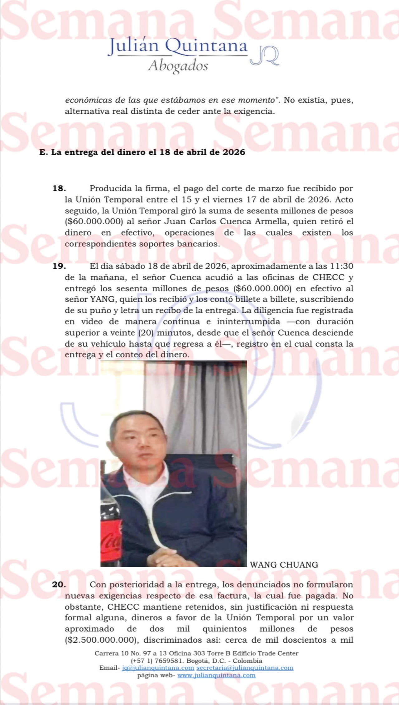 FOTOS: SUMINISTRADAS A SEMANA API