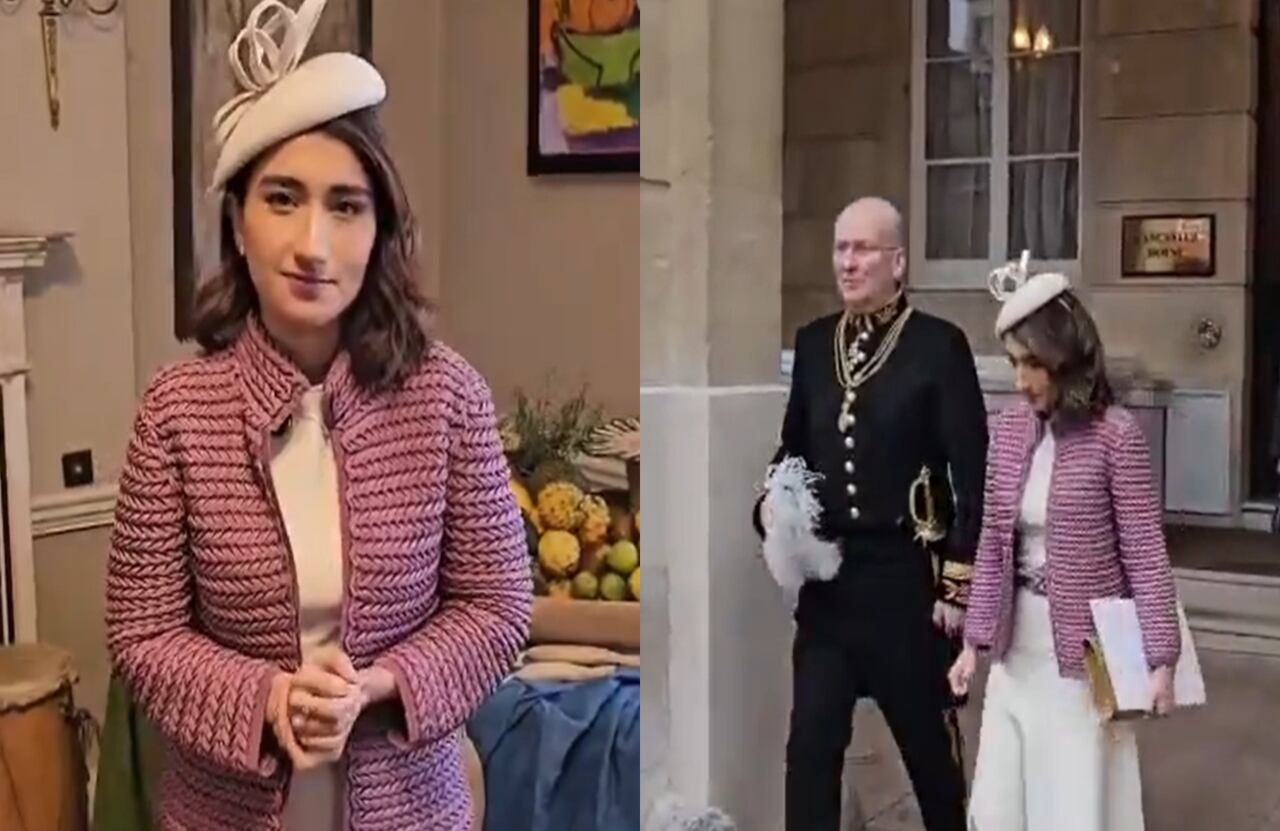 Laura Sarabia tras su visita al rey Carlos.