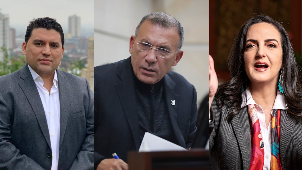Roy Alejandro Barreras, director de Planeación de Santiago de Cali; Roy Barreras, presidente del Senado; y María Fernanda Cabal, senadora de la República.
