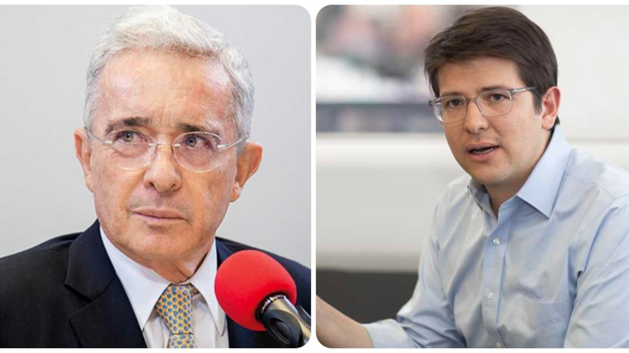 Álvaro Uribe y Miguel Uribe, líderes del Centro Democrático.