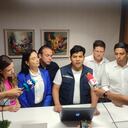 Cali: Rueda de prensa conjunta por parte de los candidatos a la Alcaldía de Cali en el Hotel Inter luego de lo hechos presentados al finalizar un debate. Foto José L Guzmán. El País, Sept 9-23