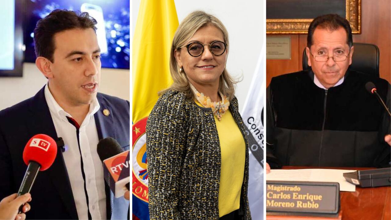 De izq. a der. el registrador Nacional, Alexánder Vega; la presidenta del Consejo Electoral, Fabiola Márquez, y el presidente del Consejo de Estado, Carlos Enrique Moreno.