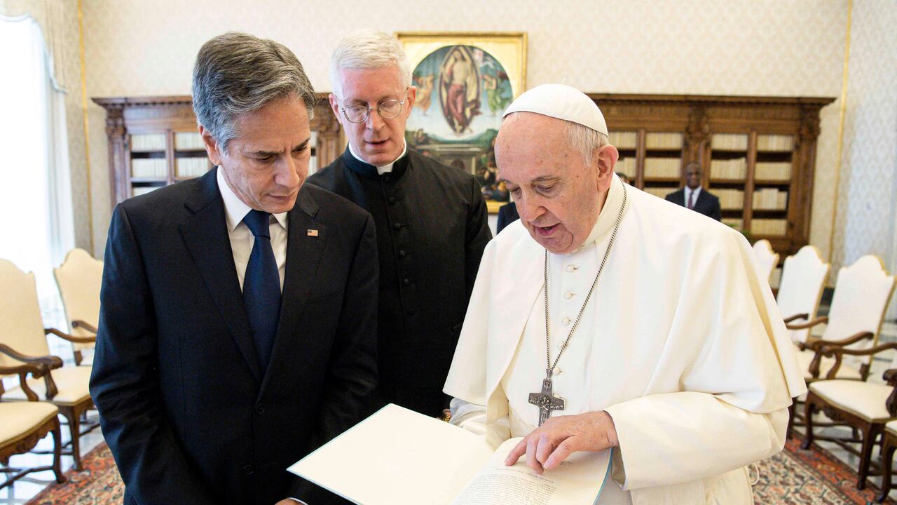 papa Francisco y Blinken