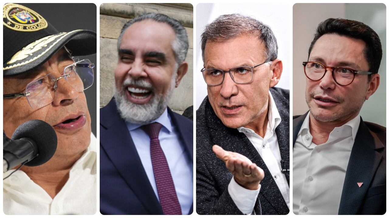 Gustavo Petro, Armando Benedetti, Roy Barreras y Carlos Caicedo.