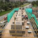 Así avanzan las obras del puente curvo de la avenida 68 con calle 26