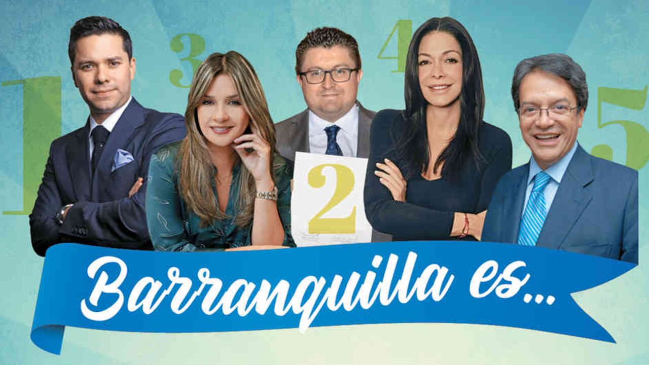 De izquierda a derecha: Luis Carlos Vélez, Vicky Dávila, Ricardo Ospina, Diana Calderón y Guillermo Díaz Salamanca.