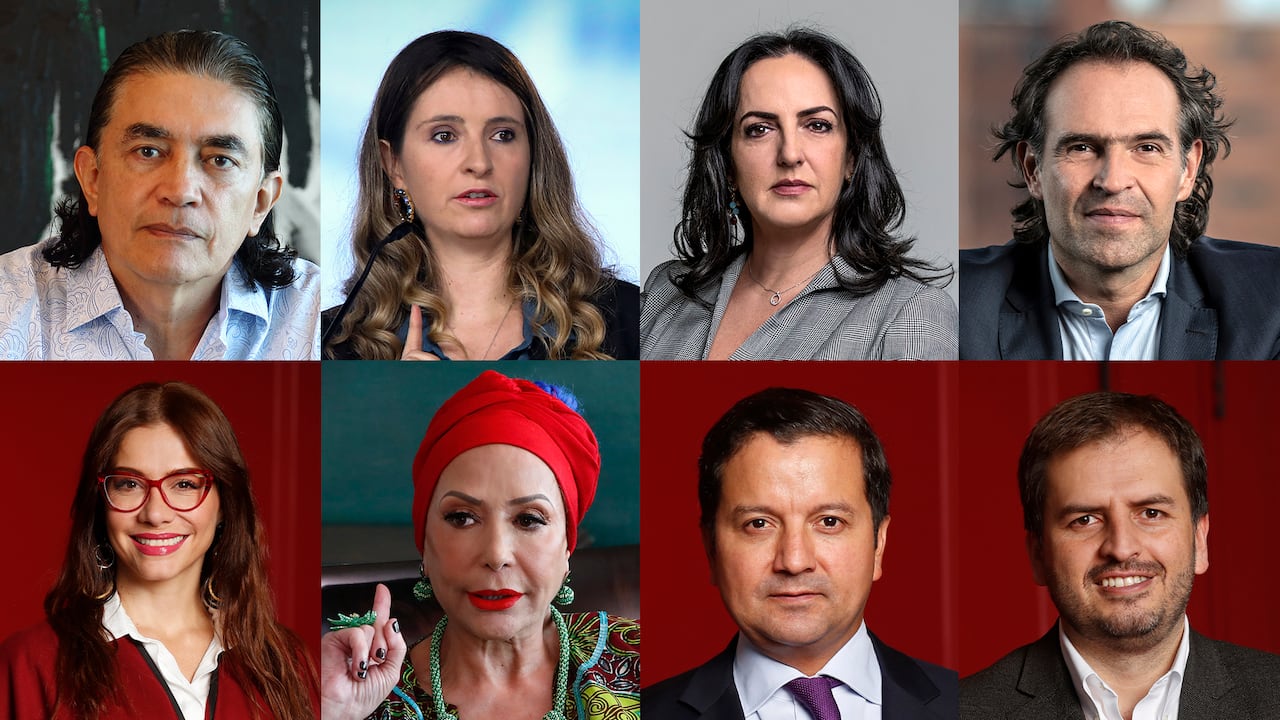 Gustavo Bolívar, Paloma Valencia, María Fernanda Cabal, Federico Gutiérrez, Catherine Juvinao, Piedad Córdoba, David Luna y Andrés Forero Molina.