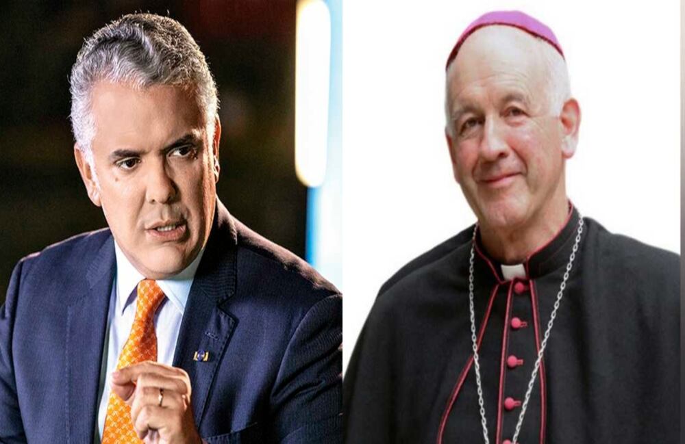 Presidente Iván Duque y monseñor Luis Augusto Castro