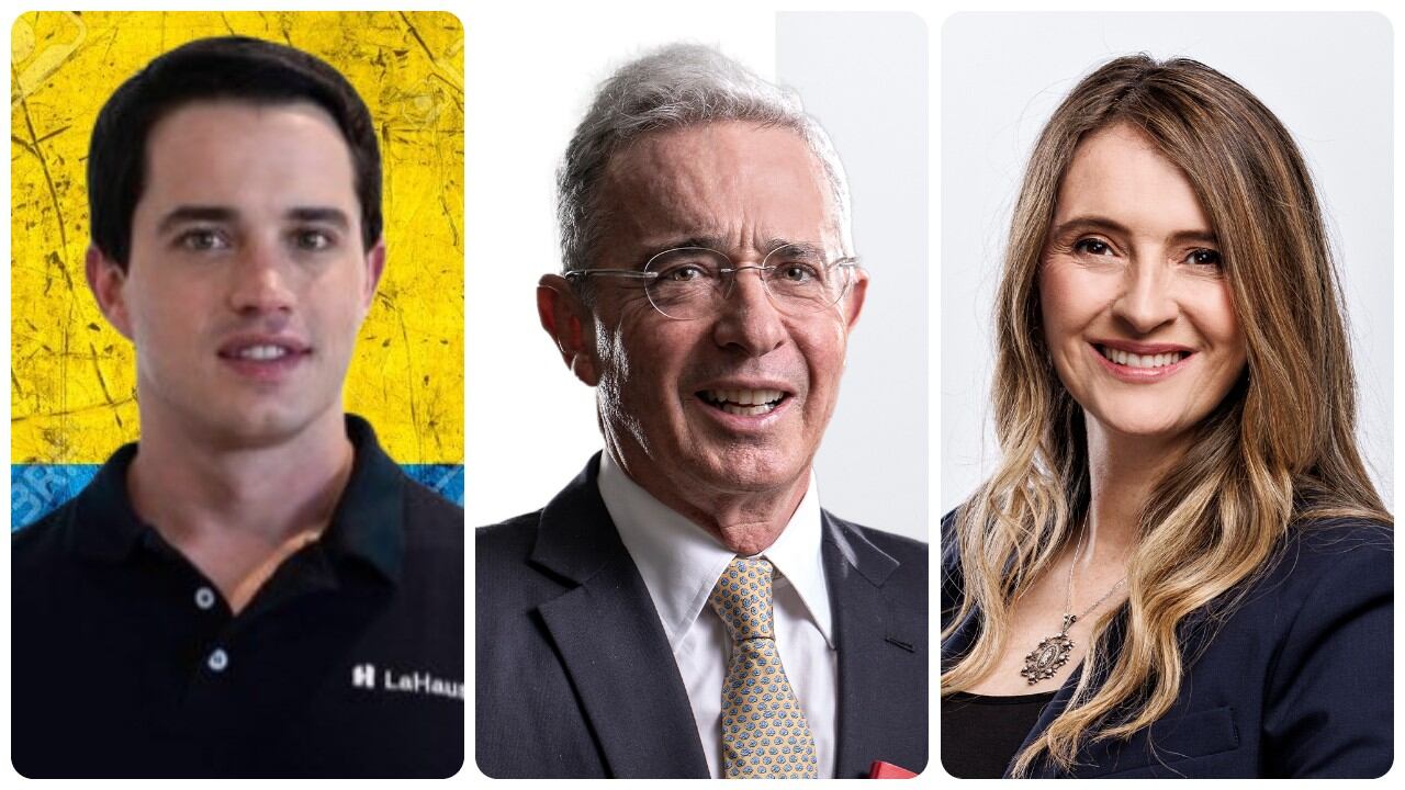 Jerónimo Uribe, Álvaro Uribe y Paloma Valencia.
